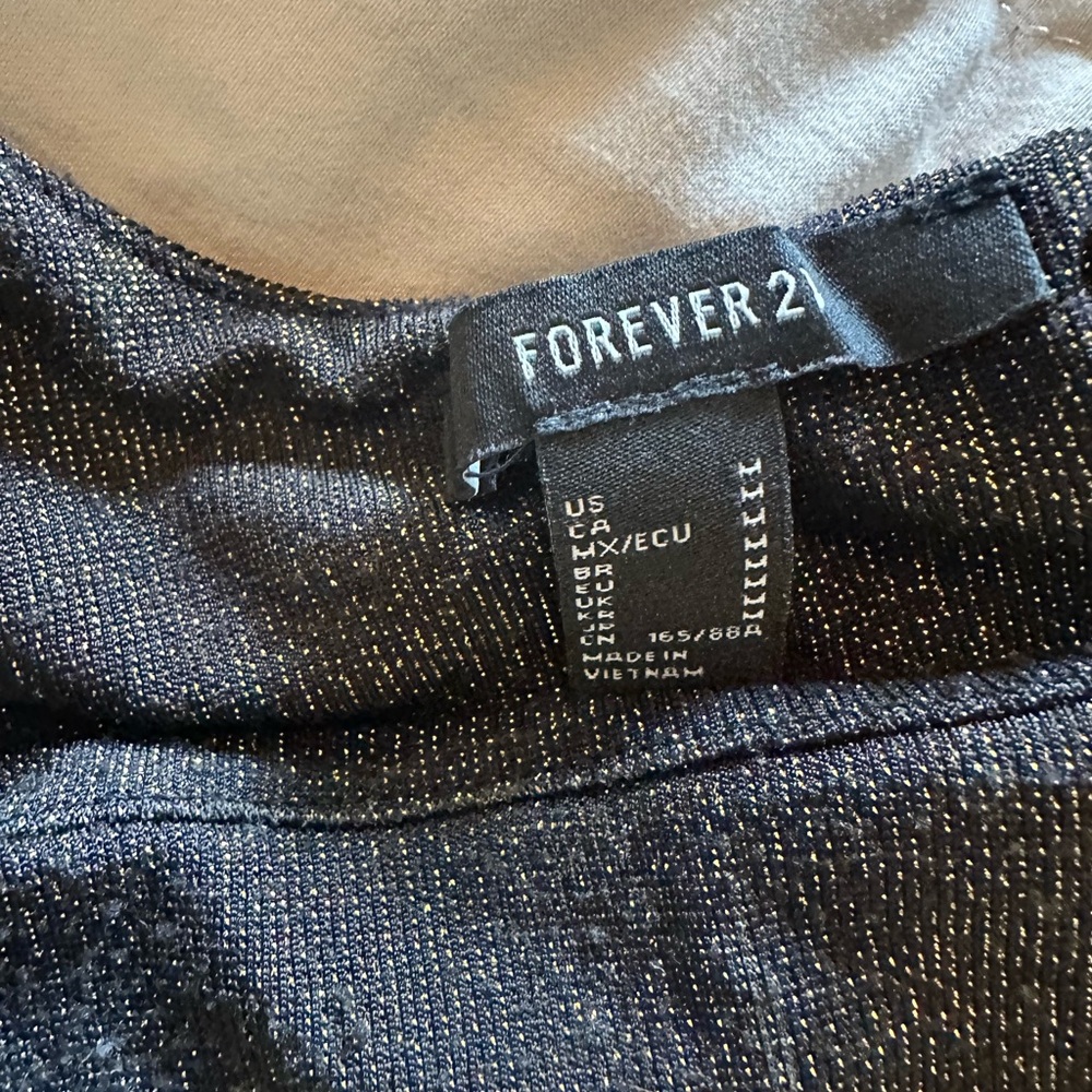 Forever 21 Metallic Black  bodysuit